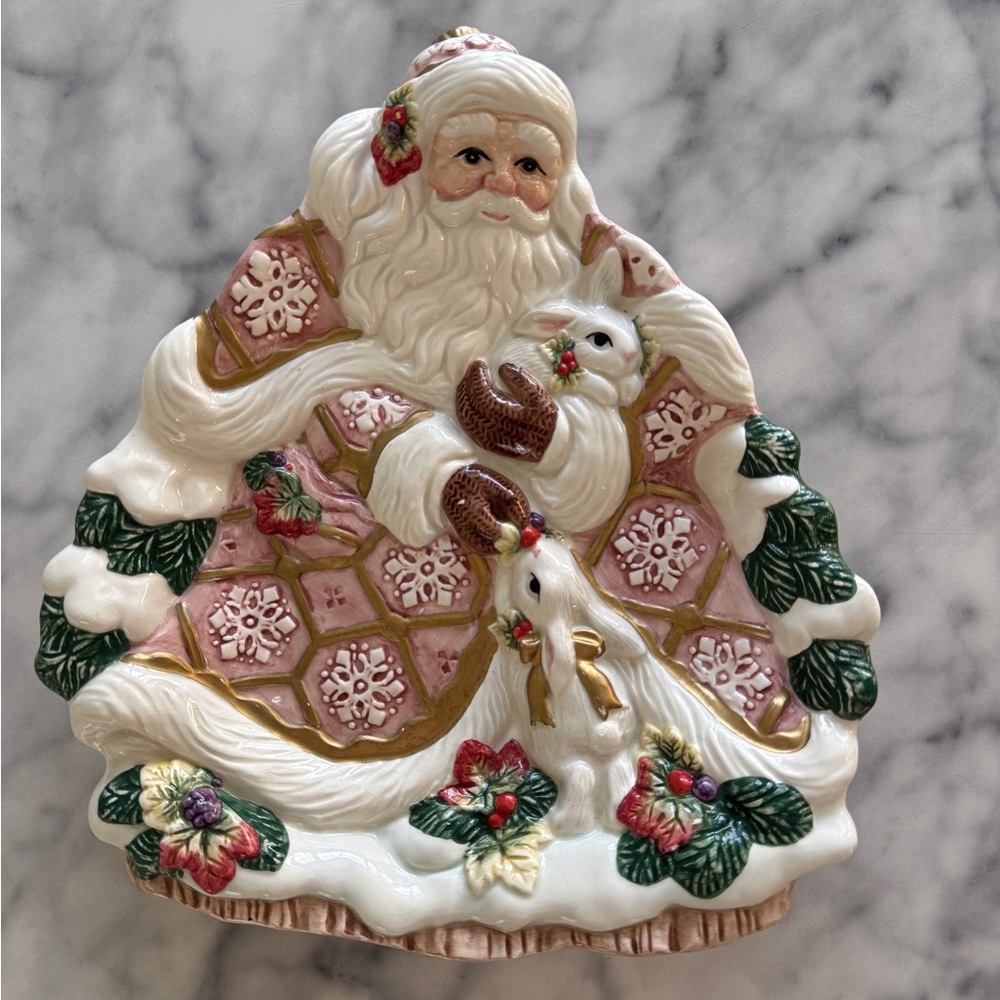 Fitz and Floyd “Snowy Woods” plate